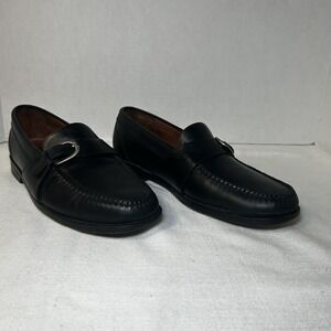 Cole-Haan #05170 Size 10.5D Men's  Black Leather Dress Slip On Buckle